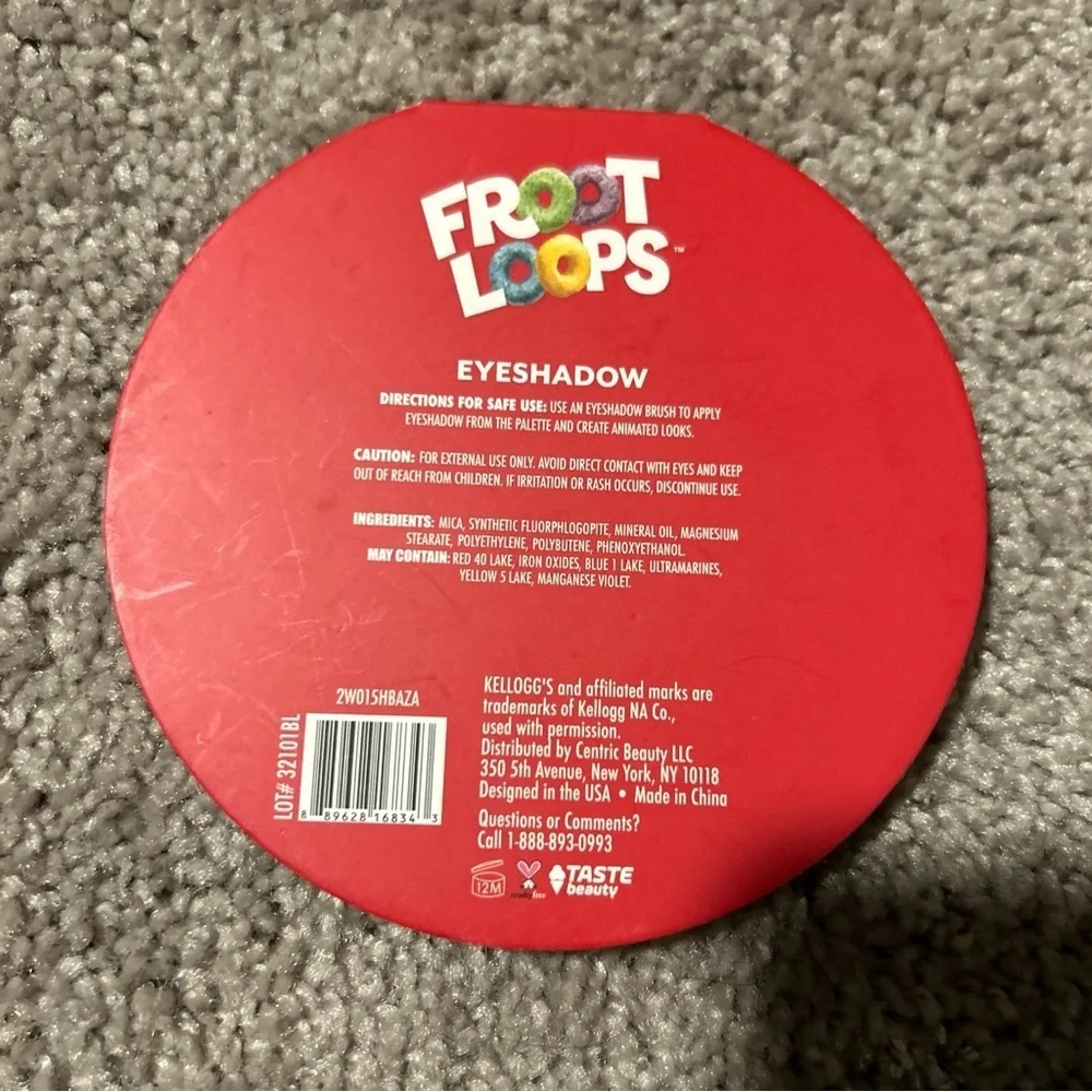 FRUIT FROOT LOOPS Eyeshadow Palette 9 Colors w/Mirror by Taste Beauty